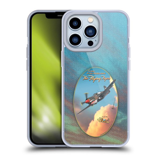 Larry Grossman Retro Collection P-40 Warhawk Flying Tiger Soft Gel Case for Apple iPhone 13 Pro