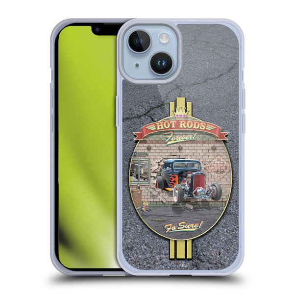 Larry Grossman Retro Collection Hot Rods Forever Soft Gel Case for Apple iPhone 14