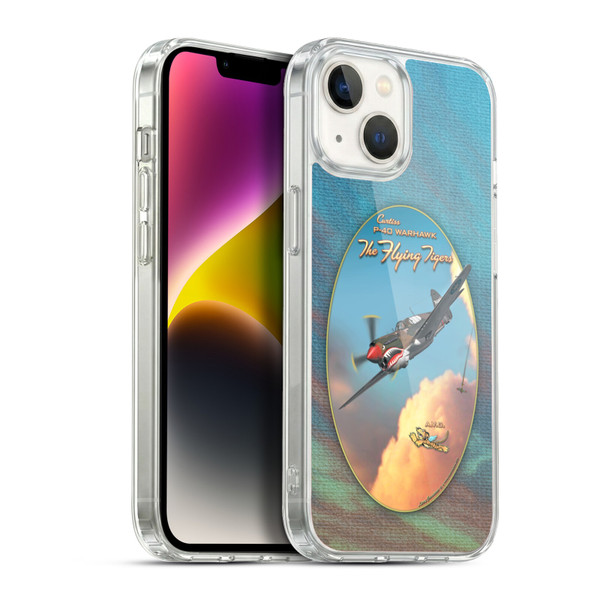 Larry Grossman Retro Collection P-40 Warhawk Flying Tiger Soft Gel Case for Apple iPhone 14
