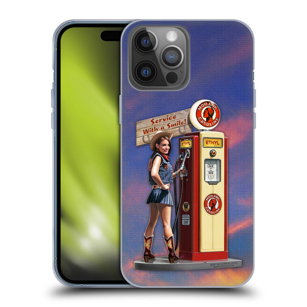 Larry Grossman Retro Collection Gasoline Girl Soft Gel Case for Apple iPhone 14 Pro Max