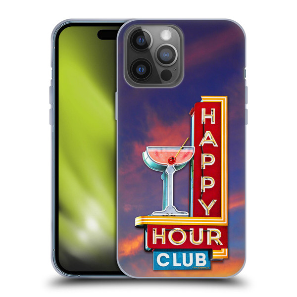 Larry Grossman Retro Collection Happy Hour Club Soft Gel Case for Apple iPhone 14 Pro Max