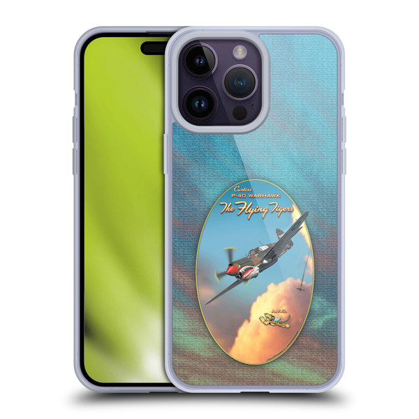 Larry Grossman Retro Collection P-40 Warhawk Flying Tiger Soft Gel Case for Apple iPhone 14 Pro Max