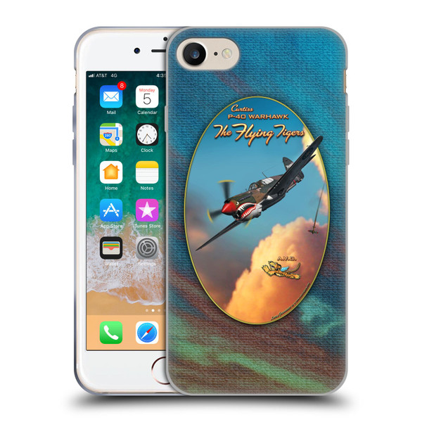 Larry Grossman Retro Collection P-40 Warhawk Flying Tiger Soft Gel Case for Apple iPhone 7 / 8 / SE 2020 & 2022