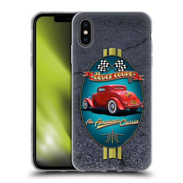 Larry Grossman Retro Collection Deuce Coupe Classic Soft Gel Case for Apple iPhone XS Max