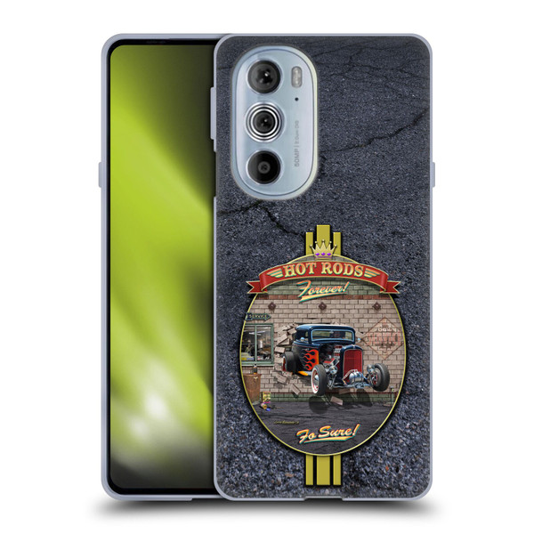 Larry Grossman Retro Collection Hot Rods Forever Soft Gel Case for Motorola Edge X30