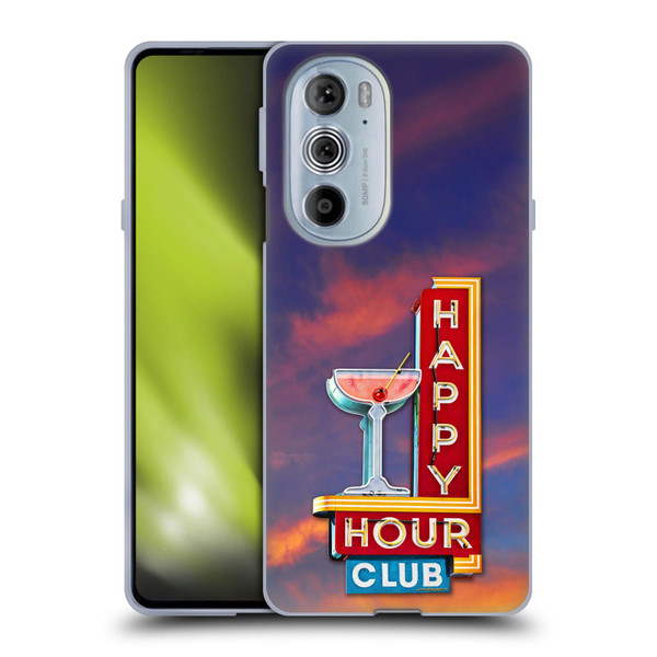 Larry Grossman Retro Collection Happy Hour Club Soft Gel Case for Motorola Edge X30