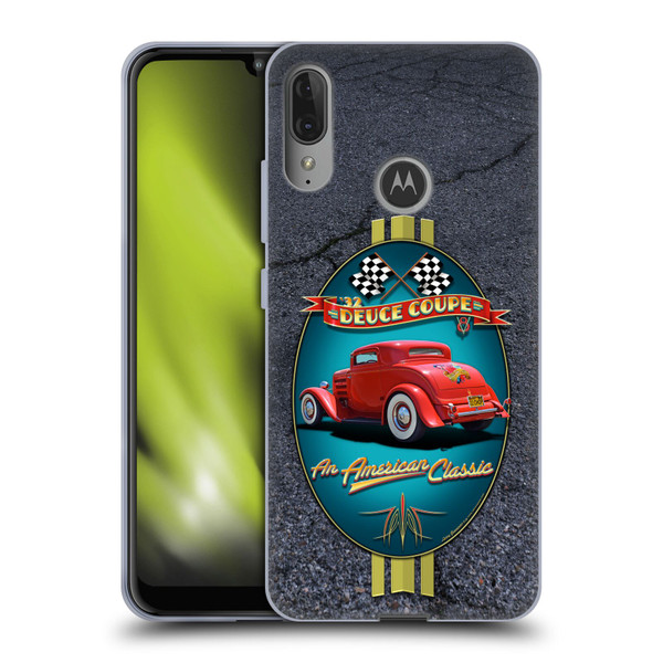 Larry Grossman Retro Collection Deuce Coupe Classic Soft Gel Case for Motorola Moto E6 Plus