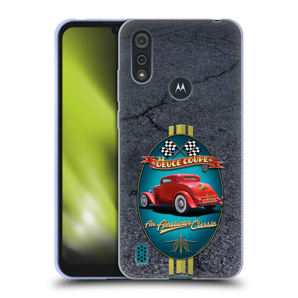 Larry Grossman Retro Collection Deuce Coupe Classic Soft Gel Case for Motorola Moto E6s (2020)