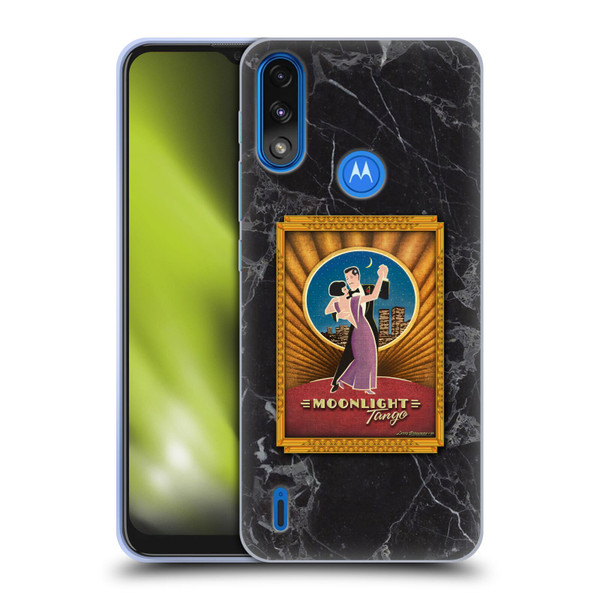 Larry Grossman Retro Collection Moonlight Tango Soft Gel Case for Motorola Moto E7 Power / Moto E7i Power