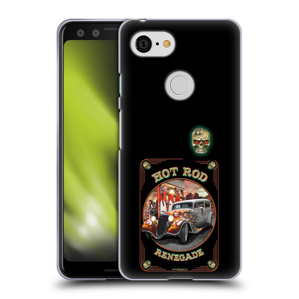 Larry Grossman Retro Collection Hot Rod Renegade Soft Gel Case for Google Pixel 3