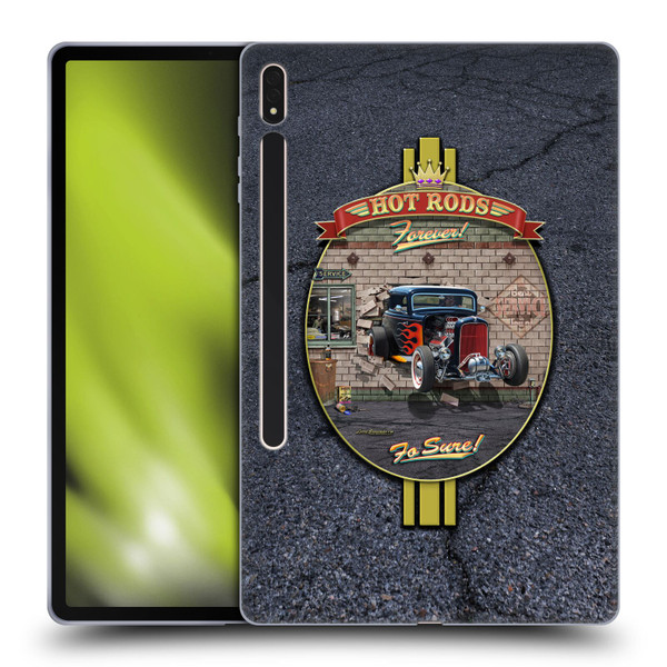 Larry Grossman Retro Collection Hot Rods Forever Soft Gel Case for Samsung Galaxy Tab S8 Plus