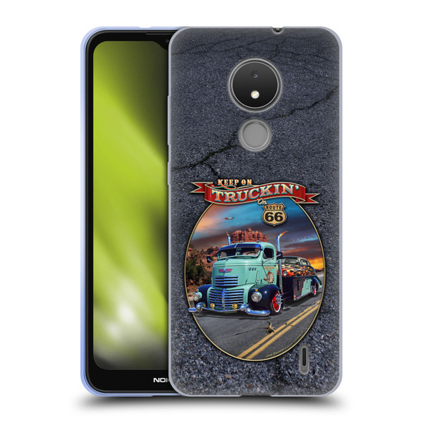 Larry Grossman Retro Collection Keep on Truckin' Rt. 66 Soft Gel Case for Nokia C21