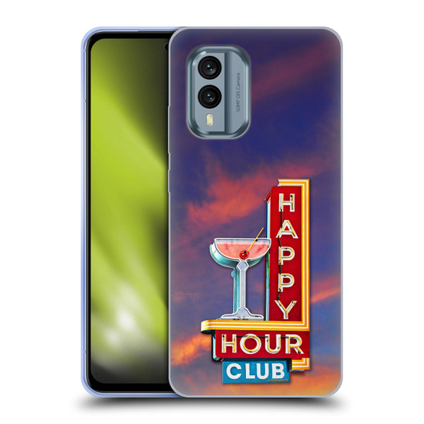 Larry Grossman Retro Collection Happy Hour Club Soft Gel Case for Nokia X30