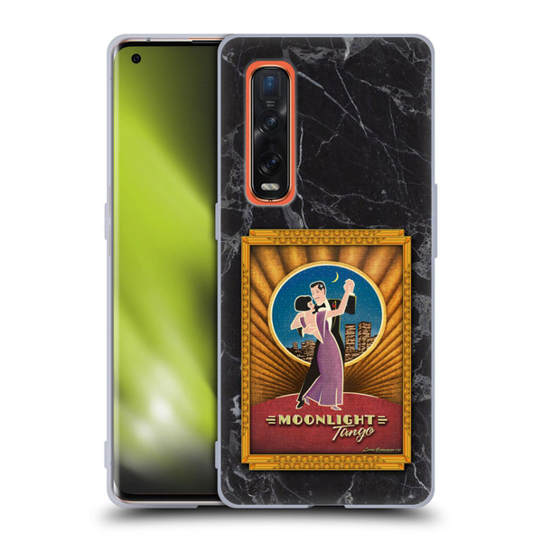 Larry Grossman Retro Collection Moonlight Tango Soft Gel Case for OPPO Find X2 Pro 5G