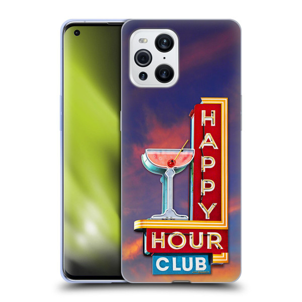 Larry Grossman Retro Collection Happy Hour Club Soft Gel Case for OPPO Find X3 / Pro