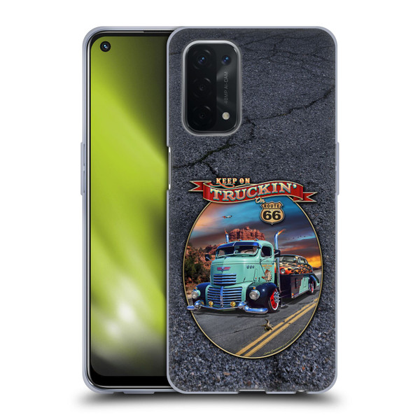 Larry Grossman Retro Collection Keep on Truckin' Rt. 66 Soft Gel Case for OPPO A54 5G