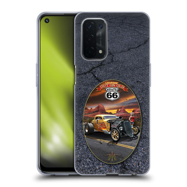 Larry Grossman Retro Collection Route 66 Hot Rod Coupe Soft Gel Case for OPPO A54 5G