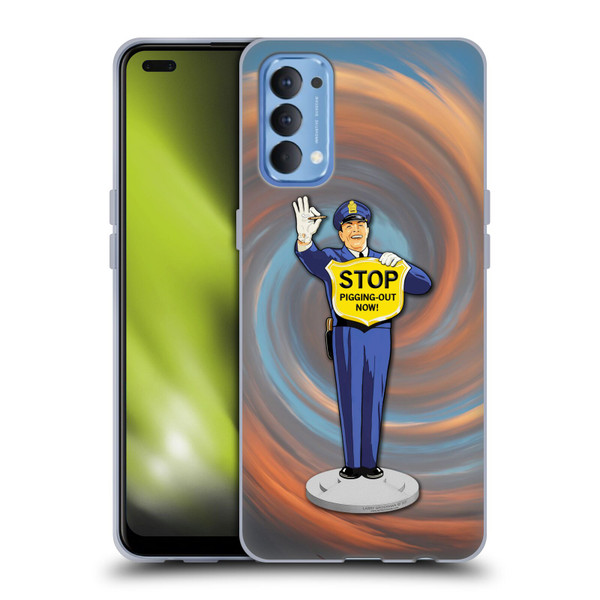 Larry Grossman Retro Collection Stop Pigging Out Soft Gel Case for OPPO Reno 4 5G