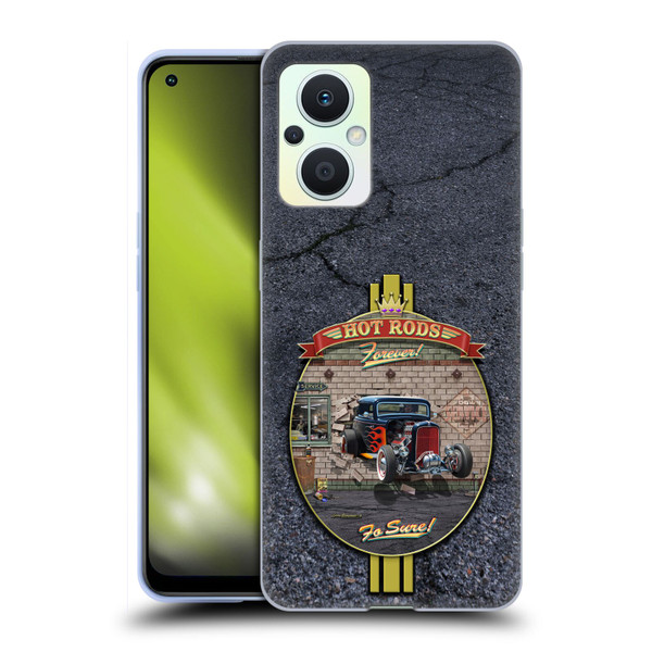 Larry Grossman Retro Collection Hot Rods Forever Soft Gel Case for OPPO Reno8 Lite
