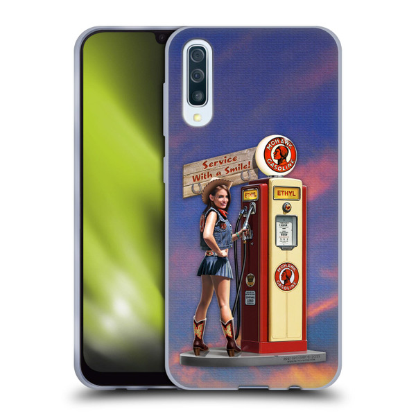 Larry Grossman Retro Collection Gasoline Girl Soft Gel Case for Samsung Galaxy A50/A30s (2019)