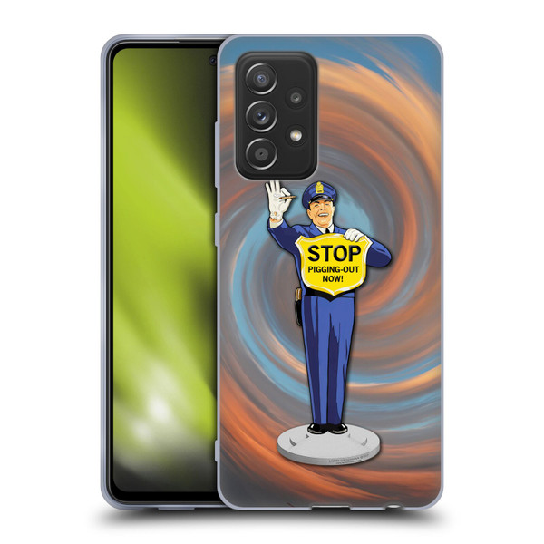 Larry Grossman Retro Collection Stop Pigging Out Soft Gel Case for Samsung Galaxy A52 / A52s / 5G (2021)