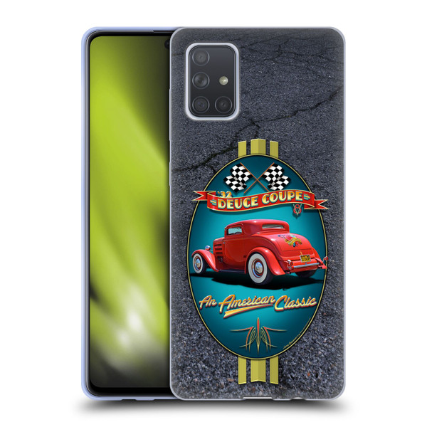 Larry Grossman Retro Collection Deuce Coupe Classic Soft Gel Case for Samsung Galaxy A71 (2019)