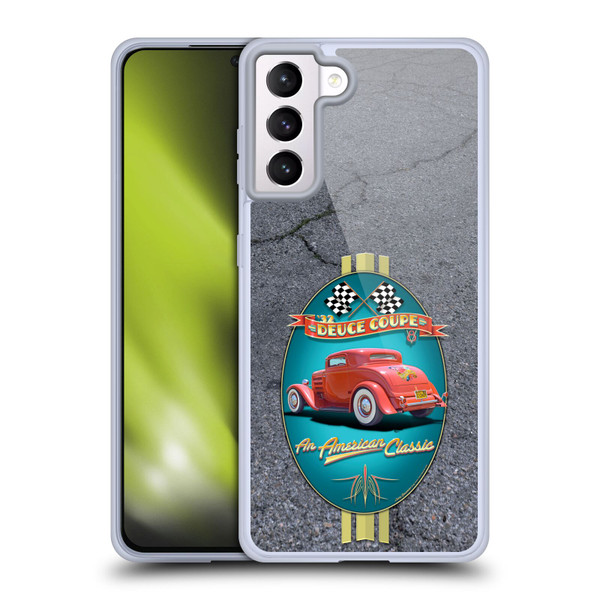 Larry Grossman Retro Collection Deuce Coupe Classic Soft Gel Case for Samsung Galaxy S21+ 5G