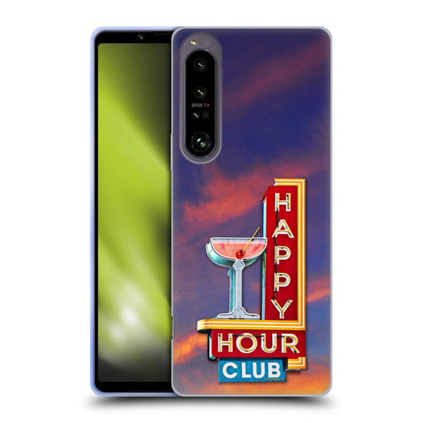 Larry Grossman Retro Collection Happy Hour Club Soft Gel Case for Sony Xperia 1 IV