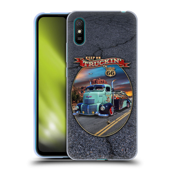 Larry Grossman Retro Collection Keep on Truckin' Rt. 66 Soft Gel Case for Xiaomi Redmi 9A / Redmi 9AT