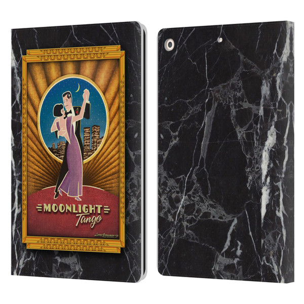 Larry Grossman Retro Collection Moonlight Tango Leather Book Wallet Case Cover For Apple iPad 10.2 2019/2020/2021