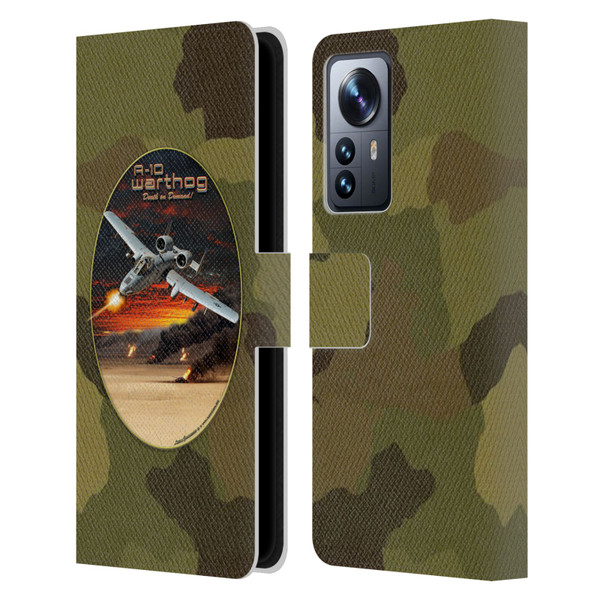 Larry Grossman Retro Collection A-10 Warthog Leather Book Wallet Case Cover For Xiaomi 12 Pro