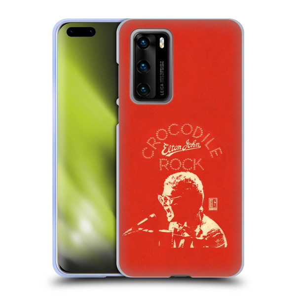 Elton John Artwork Crocodile Rock Single Soft Gel Case for Huawei P40 5G