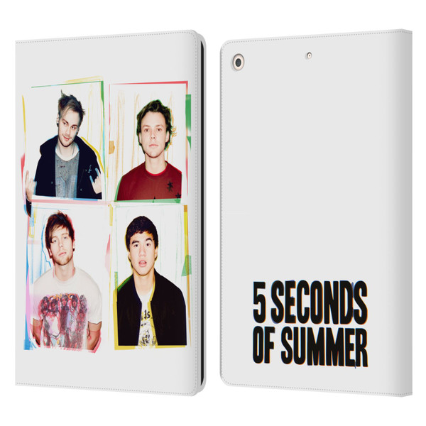 5 Seconds of Summer Posters Polaroid Leather Book Wallet Case Cover For Apple iPad 10.2 2019/2020/2021