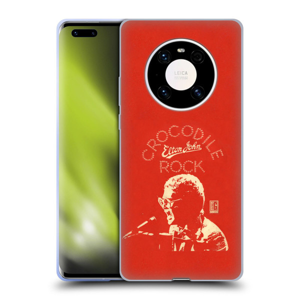 Elton John Artwork Crocodile Rock Single Soft Gel Case for Huawei Mate 40 Pro 5G