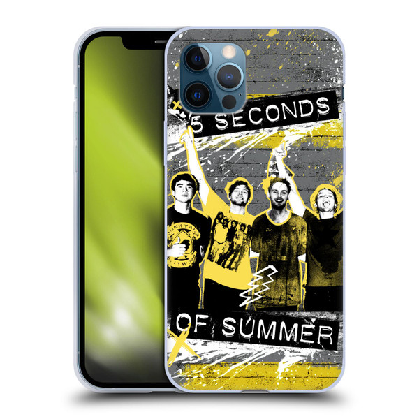 5 Seconds of Summer Posters Splatter Soft Gel Case for Apple iPhone 12 / iPhone 12 Pro