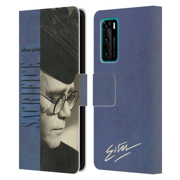 Elton John Artwork Sacrifice Single Leather Book Wallet Case Cover For Huawei P40 5G