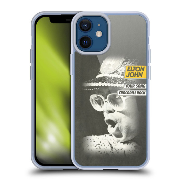 Elton John Artwork Your Song Single Soft Gel Case for Apple iPhone 12 Mini