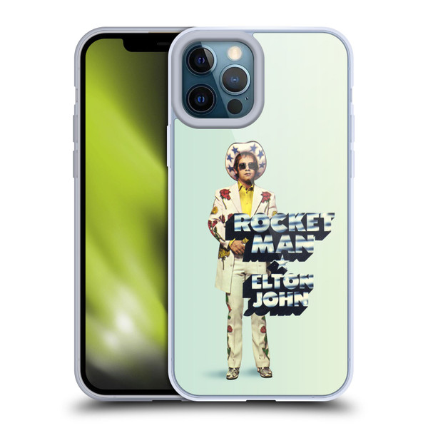 Elton John Artwork Rocket Man Single Soft Gel Case for Apple iPhone 12 Pro Max & MagSafe
