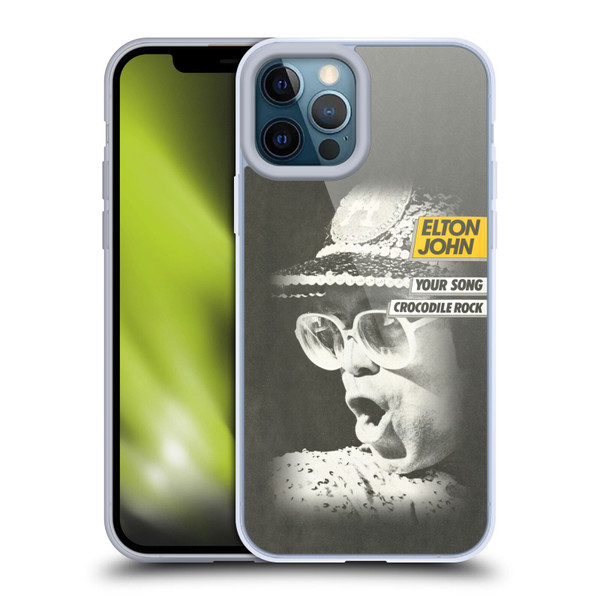 Elton John Artwork Your Song Single Soft Gel Case for Apple iPhone 12 Pro Max & MagSafe