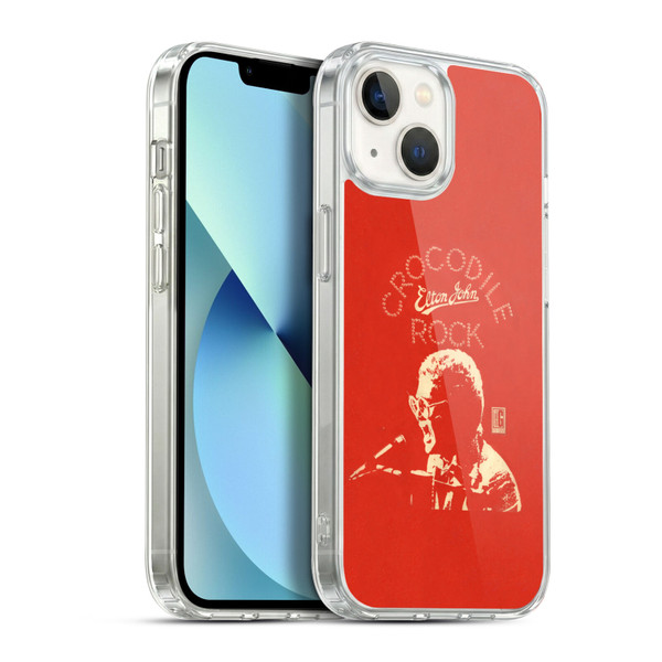 Elton John Artwork Crocodile Rock Single Soft Gel Case for Apple iPhone 13