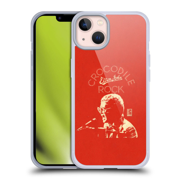 Elton John Artwork Crocodile Rock Single Soft Gel Case for Apple iPhone 13