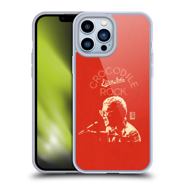 Elton John Artwork Crocodile Rock Single Soft Gel Case for Apple iPhone 13 Pro Max