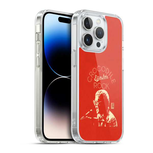 Elton John Artwork Crocodile Rock Single Soft Gel Case for Apple iPhone 13 Pro & MagSafe