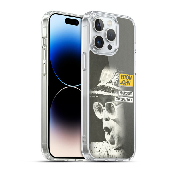 Elton John Artwork Your Song Single Soft Gel Case for Apple iPhone 14 Pro Max & MagSafe