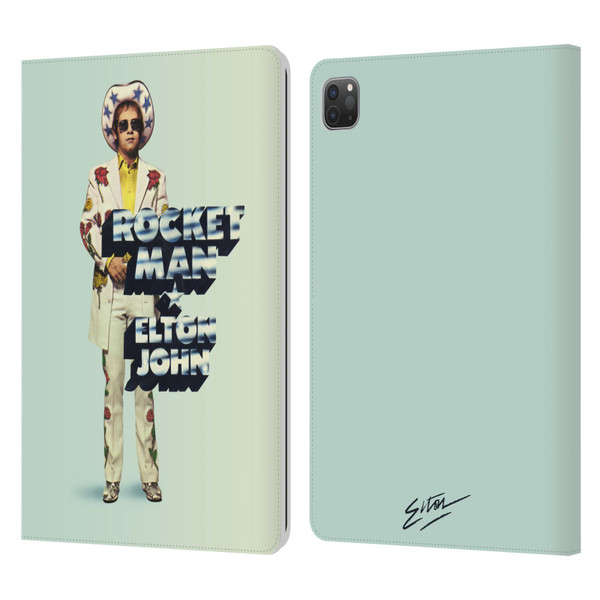 Elton John Artwork Rocket Man Single Leather Book Wallet Case Cover For Apple iPad Pro 11 2020 / 2021 / 2022