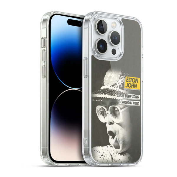 Elton John Artwork Your Song Single Soft Gel Case for Apple iPhone 14 Pro & MagSafe