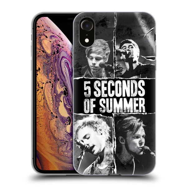 5 Seconds of Summer Posters Torn Papers 2 Soft Gel Case for Apple iPhone XR