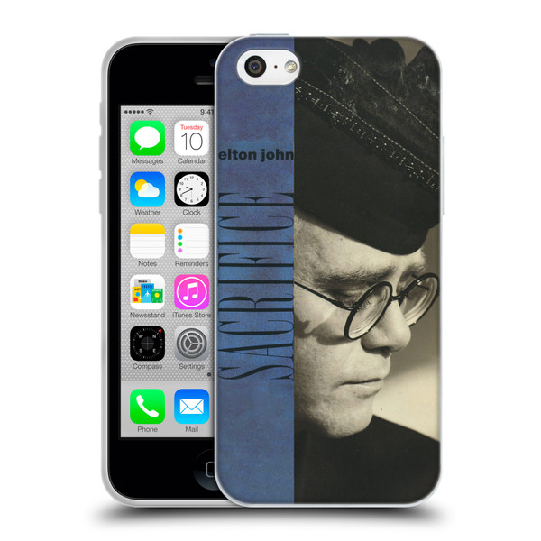 Elton John Artwork Sacrifice Single Soft Gel Case for Apple iPhone 5c