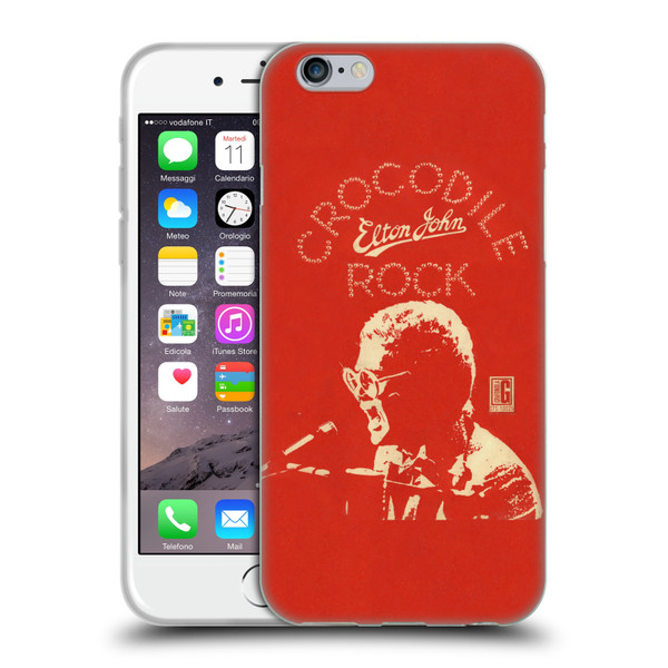 Elton John Artwork Crocodile Rock Single Soft Gel Case for Apple iPhone 6 / iPhone 6s