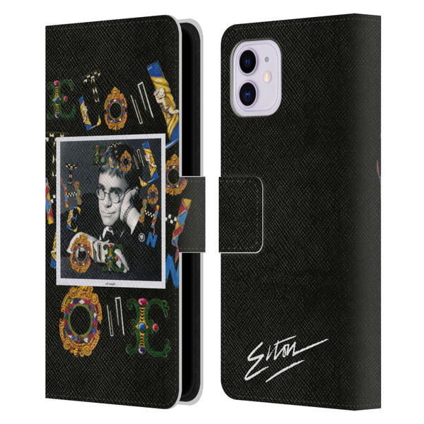 Elton John Artwork The One Single Leather Book Wallet Case Cover For Apple iPhone 11